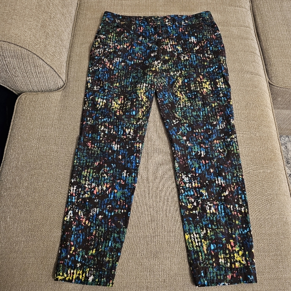 Derek Lam Nightshade MultiColor Art To Wear Casual Printed Pants Size 8